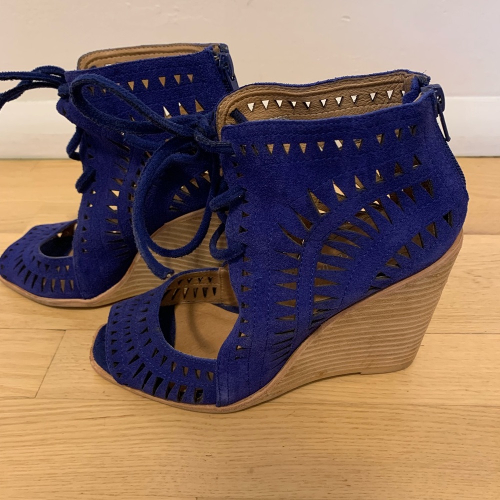 Jeffrey Campbell blue wedges - size 7